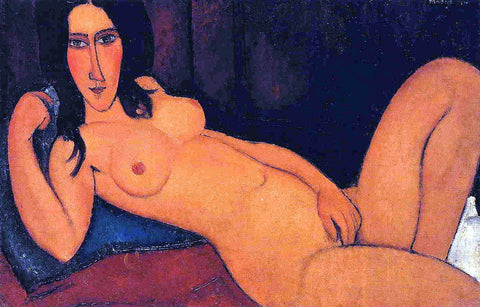  Amedeo Modigliani Reclining Nude with Loose Hair - Hand Painted Oil Painting