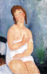  Amedeo Modigliani The Dairymaid (also known as Red Haired Young Woman in Shift) - Hand Painted Oil Painting