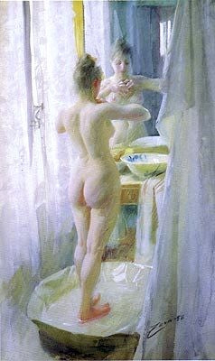  Anders Zorn A Tub - Hand Painted Oil Painting