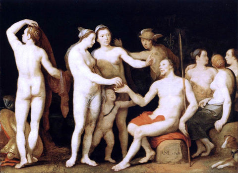  Cornelis Van Haarlem The Judgment of Paris - Hand Painted Oil Painting