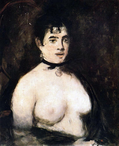  Edouard Manet The Brunette with Bare Breasts - Hand Painted Oil Painting