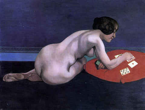  Felix Vallotton Solitaire (also known as Nude Playing Cards) - Hand Painted Oil Painting
