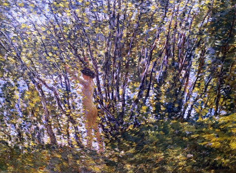  Frederick Childe Hassam Nude in Sunlilt Wood - Hand Painted Oil Painting