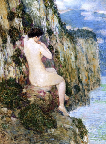  Frederick Childe Hassam Nude on the Cliffs - Hand Painted Oil Painting