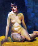  George Luks A Seated Nude with Bobbed Hair - Hand Painted Oil Painting