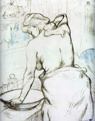  Henri De Toulouse-Lautrec Elles: Woman at Her Toilette, Washing Herself - Hand Painted Oil Painting
