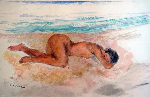  Henri Lebasque Nu allonge sur la plage - Hand Painted Oil Painting