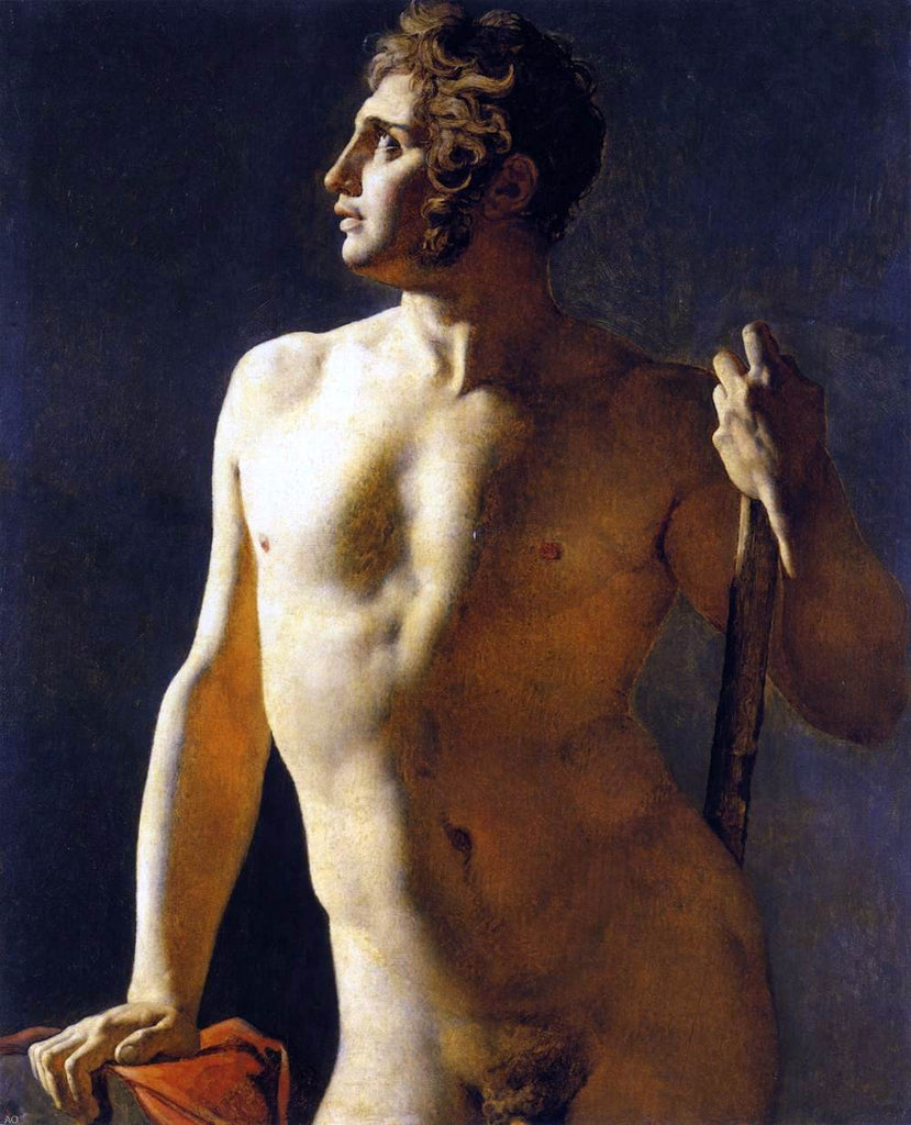 Jean-Auguste-Dominique Ingres Study of a Male Nude Oil Painting –  OilPaintingsForSale.com