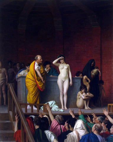  Jean-Leon Gerome Slave Market in Rome - Hand Painted Oil Painting