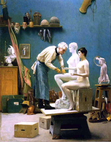  Jean-Leon Gerome Working in Marble - Hand Painted Oil Painting