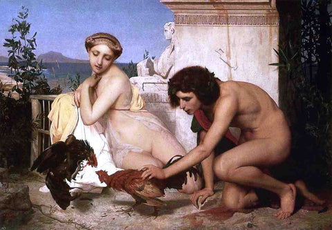  Jean-Leon Gerome Young Greeks at a Cock Fight - Hand Painted Oil Painting