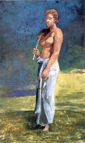  John La Farge A Samoan Lady - Hand Painted Oil Painting