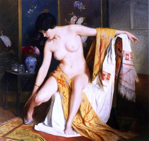  Julius LeBlanc Stewart Nude in an Interior - Hand Painted Oil Painting