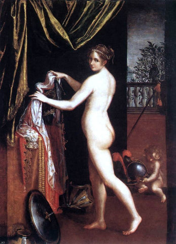 Lavinia Fontana Minerva Dressing - Hand Painted Oil Painting