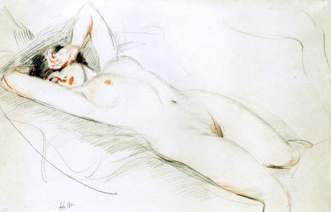  Paul Cesar Helleu Reclining Nude - Hand Painted Oil Painting