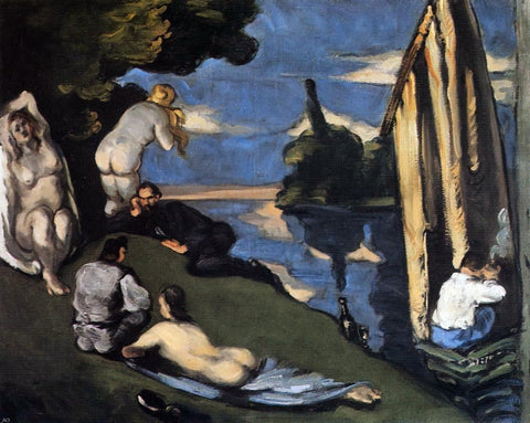  Paul Cezanne Pastoral (also known as Idyll) - Hand Painted Oil Painting