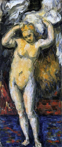  Paul Cezanne Standing Bather, Drying Her Hair - Hand Painted Oil Painting