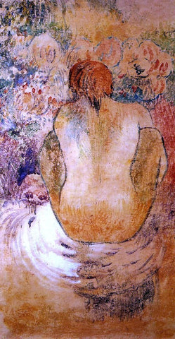  Paul Gauguin Crouching Marquesan Woman See from the Back - Hand Painted Oil Painting