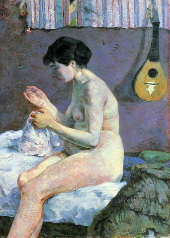 Paul Gauguin Study of a Nude, Suzanne Sewing - Hand Painted Oil Painting