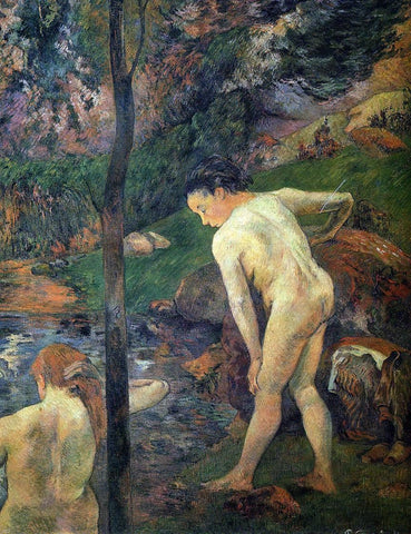  Paul Gauguin Two Girls Bathing - Hand Painted Oil Painting
