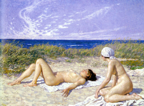  Paul-Gustave Fischer Sunbathing in the Dunes - Hand Painted Oil Painting
