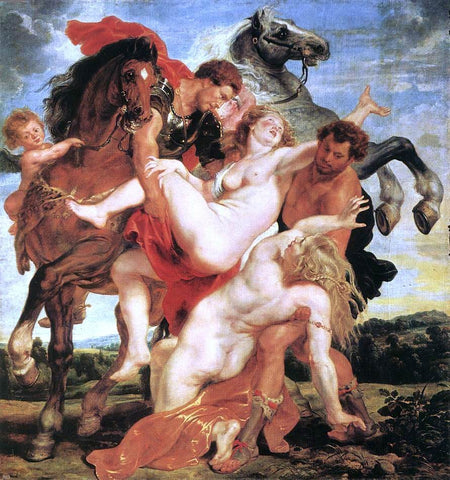  Peter Paul Rubens Rape of the Daughters of Leucippus - Hand Painted Oil Painting
