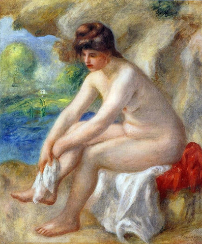  Pierre Auguste Renoir Leaving the Bath - Hand Painted Oil Painting