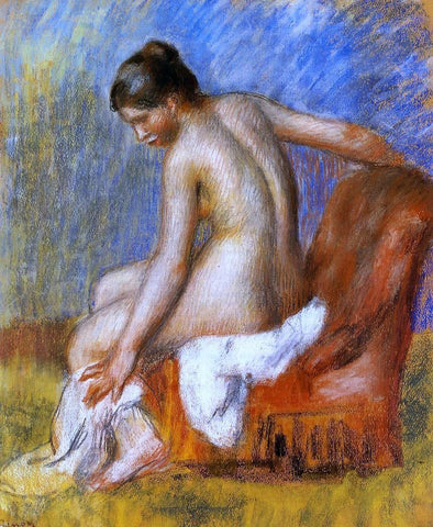  Pierre Auguste Renoir Nude in an Armchair - Hand Painted Oil Painting