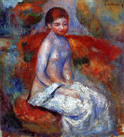  Pierre Auguste Renoir Nude Seated in a Landscape - Hand Painted Oil Painting