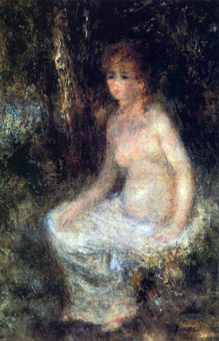  Pierre Auguste Renoir Nude Sitting in the Forest - Hand Painted Oil Painting