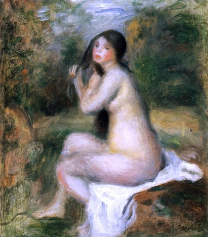 Pierre Auguste Renoir Seated Bather - Hand Painted Oil Painting