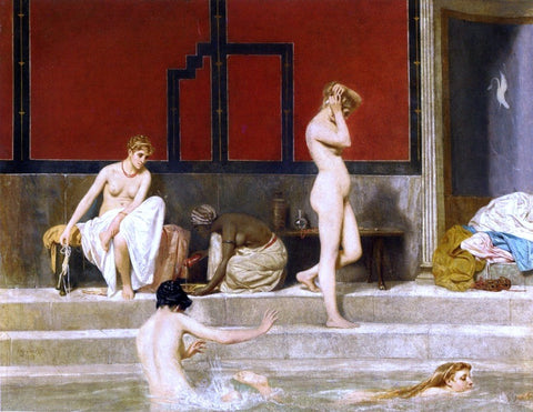  Raffaello Sorbi Elegant Ladies at the Baths - Hand Painted Oil Painting
