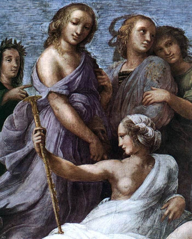  Raphael The Parnassus (detail 2) (Stanza della Segnatura) - Hand Painted Oil Painting