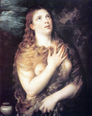  Titian Mary Magdalen Repentant - Hand Painted Oil Painting