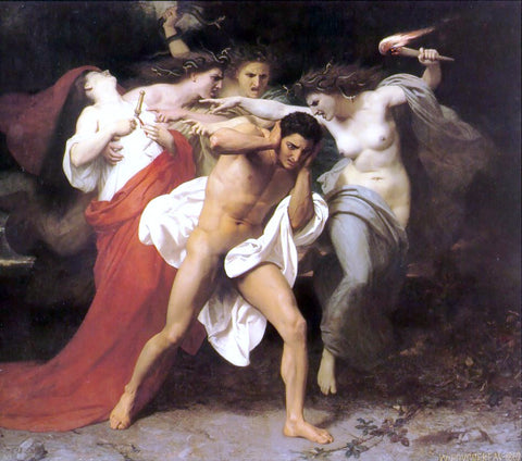  William Adolphe Bouguereau Orestes Pursued by the Furies - Hand Painted Oil Painting