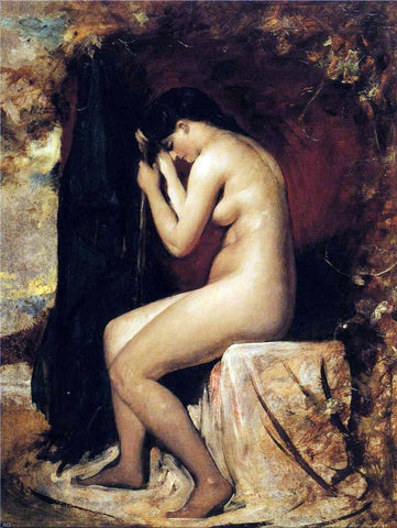  William Etty Seated Female Nude - Hand Painted Oil Painting
