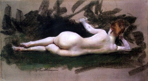  William Merritt Chase Reclining Nude - Hand Painted Oil Painting