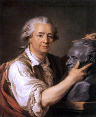  Adela?Øde Labille-Guiard The Sculptor Augustin Pajou - Hand Painted Oil Painting