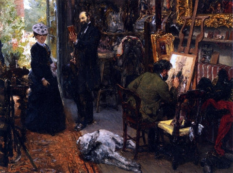  Adolph Von Menzel Meissonier in His Studio at Poissy - Hand Painted Oil Painting
