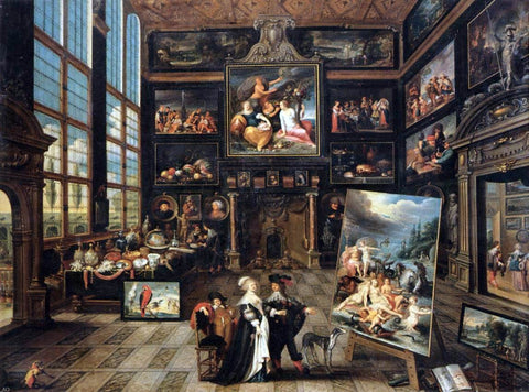 Cornelis De Baellieur Interior of a Collector's Gallery of Paintings and Objects d'Art - Hand Painted Oil Painting
