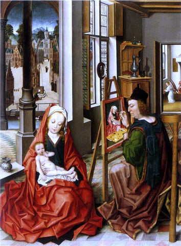  Derick Baegert Saint Luke Painting the Virgin - Hand Painted Oil Painting