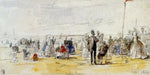  Eugene-Louis Boudin Beach Time - Hand Painted Oil Painting