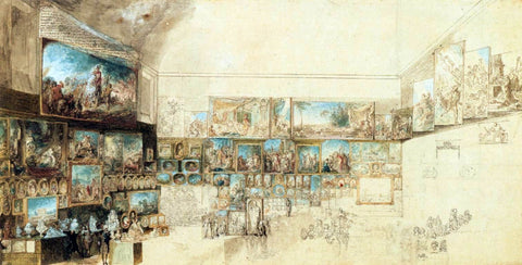  Gabriel De Saint-Aubin View of the Salon of 1765 - Hand Painted Oil Painting