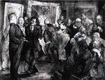  George Wesley Bellows Artist's Judging Works of Art - Hand Painted Oil Painting