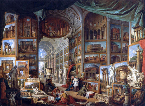 Giovanni Paolo Pannini Gallery of Views of Ancient Rome - Hand Painted Oil Painting