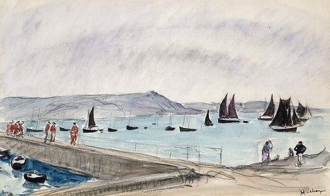  Henri Lebasque Two Boats at Saint Tropez (also known as Deux Bateaux a Saint Tropez) - Hand Painted Oil Painting