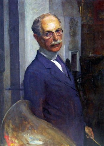  Ignaz Marcel Gaugengigl Self Portrait in the Artist's Studio - Hand Painted Oil Painting