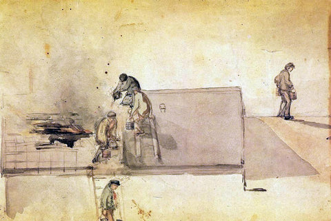  James McNeill Whistler A Fire at Pomfret - Hand Painted Oil Painting