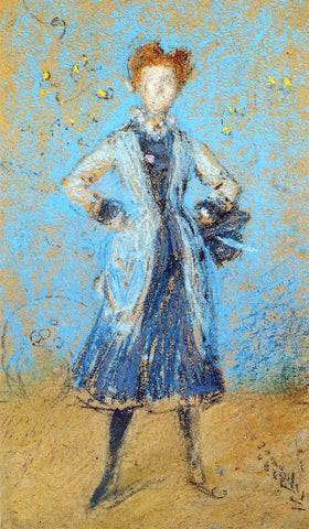  James McNeill Whistler The Blue Girl - Hand Painted Oil Painting