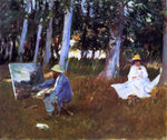  John Singer Sargent Claude Monet Painting by the Edge of the Woods - Hand Painted Oil Painting